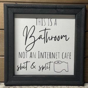 This Is A Bathroom Reversed Canvas